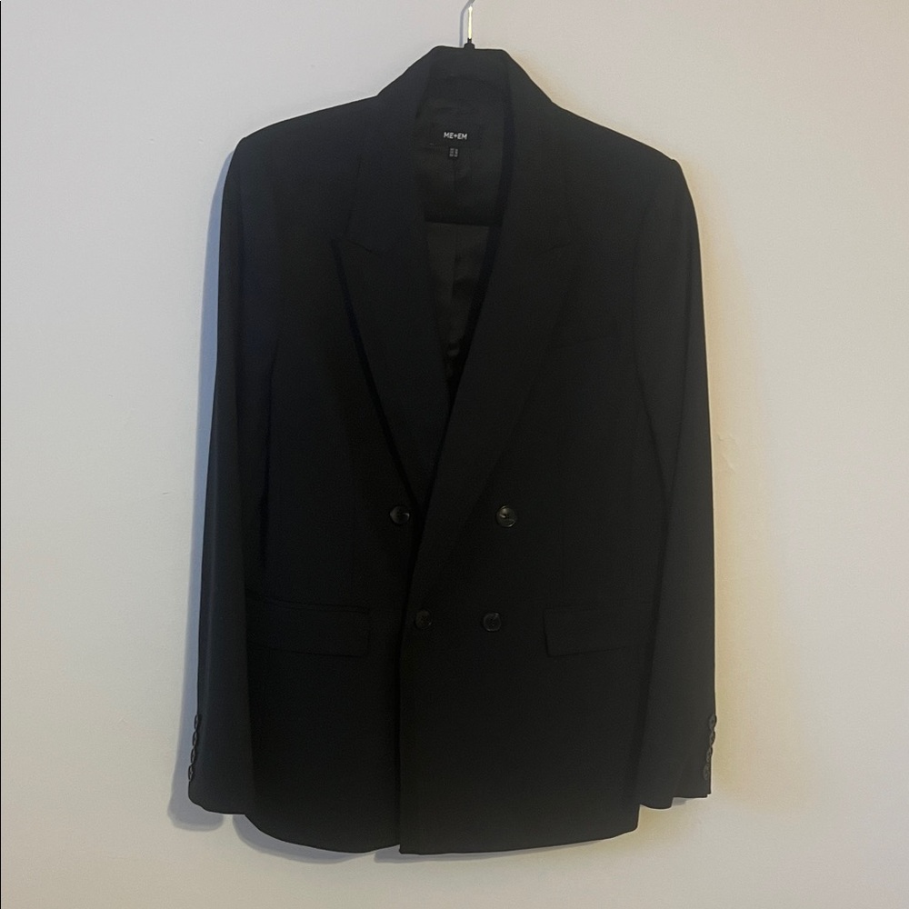 ME+EM double breasted navy blazer new
